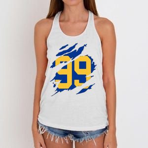 99 LA RAMS Women's Knotted Racerback Tank