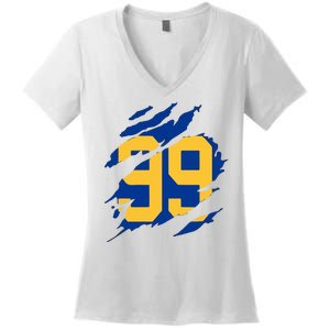 99 LA RAMS Women's V-Neck T-Shirt