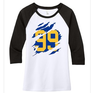 99 LA RAMS Women's Tri-Blend 3/4-Sleeve Raglan Shirt