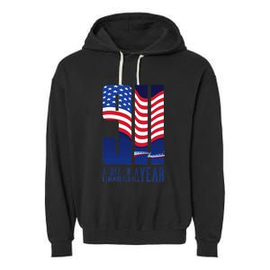 911 Memorial A Day In Remembered All Year Garment-Dyed Fleece Hoodie