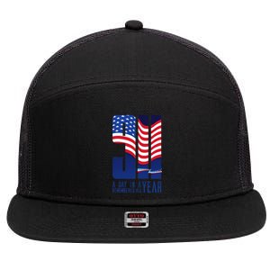 911 Memorial A Day In Remembered All Year 7 Panel Mesh Trucker Snapback Hat