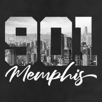901 Memphis Area Code Tennessee Memphis City Skyline 7 Panel Mesh Trucker Snapback Hat