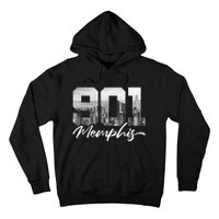 901 Memphis Area Code Tennessee Memphis City Skyline Hoodie