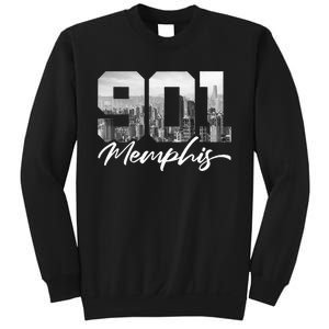 901 Memphis Area Code Tennessee Memphis City Skyline Sweatshirt