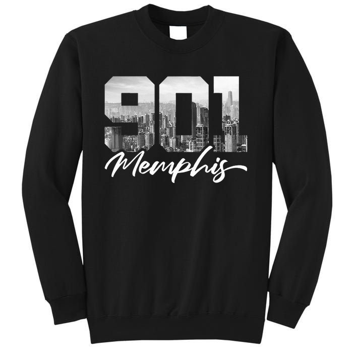 901 Memphis Area Code Tennessee Memphis City Skyline Sweatshirt