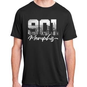 901 Memphis Area Code Tennessee Memphis City Skyline Adult ChromaSoft Performance T-Shirt