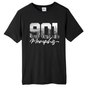 901 Memphis Area Code Tennessee Memphis City Skyline Tall Fusion ChromaSoft Performance T-Shirt