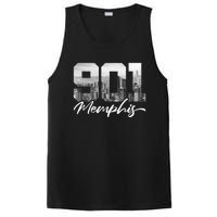 901 Memphis Area Code Tennessee Memphis City Skyline PosiCharge Competitor Tank