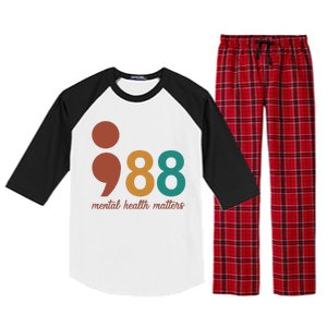 988 Mental Health Matters Retro Raglan Sleeve Pajama Set