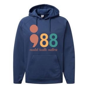 988 Mental Health Matters Retro Performance Fleece Hoodie