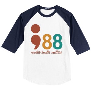 988 Mental Health Matters Retro Baseball Sleeve Shirt