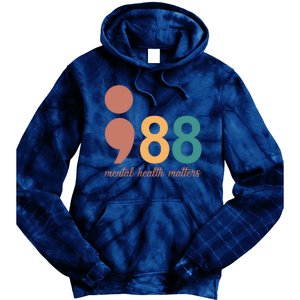 988 Mental Health Matters Retro Tie Dye Hoodie