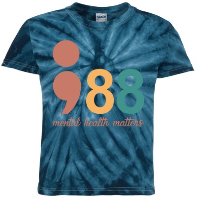 988 Mental Health Matters Retro Kids Tie-Dye T-Shirt