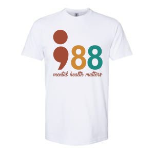 988 Mental Health Matters Retro Softstyle CVC T-Shirt