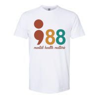 988 Mental Health Matters Retro Softstyle CVC T-Shirt