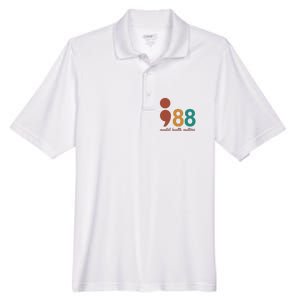 988 Mental Health Matters Retro Men's Origin Performance Pique Polo