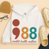 988 Mental Health Matters Retro Hoodie