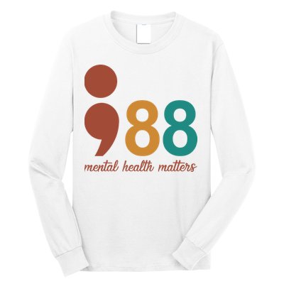 988 Mental Health Matters Retro Long Sleeve Shirt