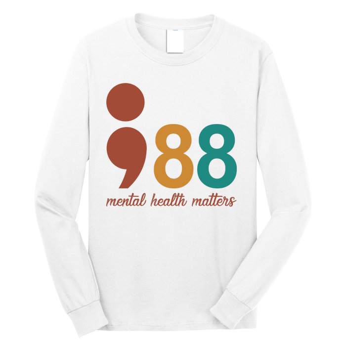 988 Mental Health Matters Retro Long Sleeve Shirt