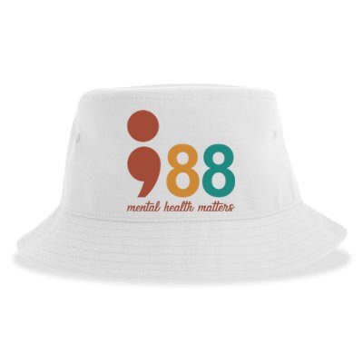 988 Mental Health Matters Retro Sustainable Bucket Hat