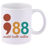 988 Mental Health Matters Retro 11oz C Handle Ceramic Mug