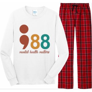 988 Mental Health Matters Retro Long Sleeve Pajama Set