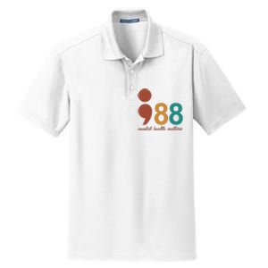 988 Mental Health Matters Retro Dry Zone Grid Polo