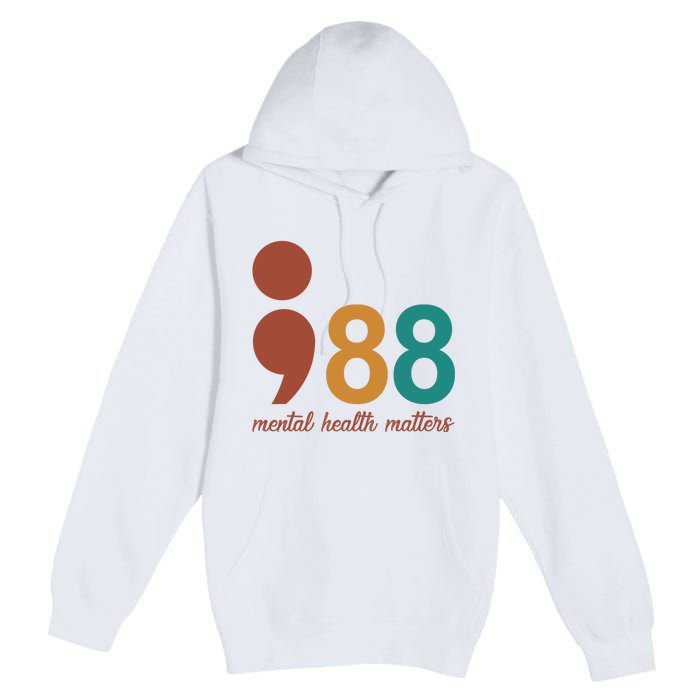 988 Mental Health Matters Retro Premium Pullover Hoodie