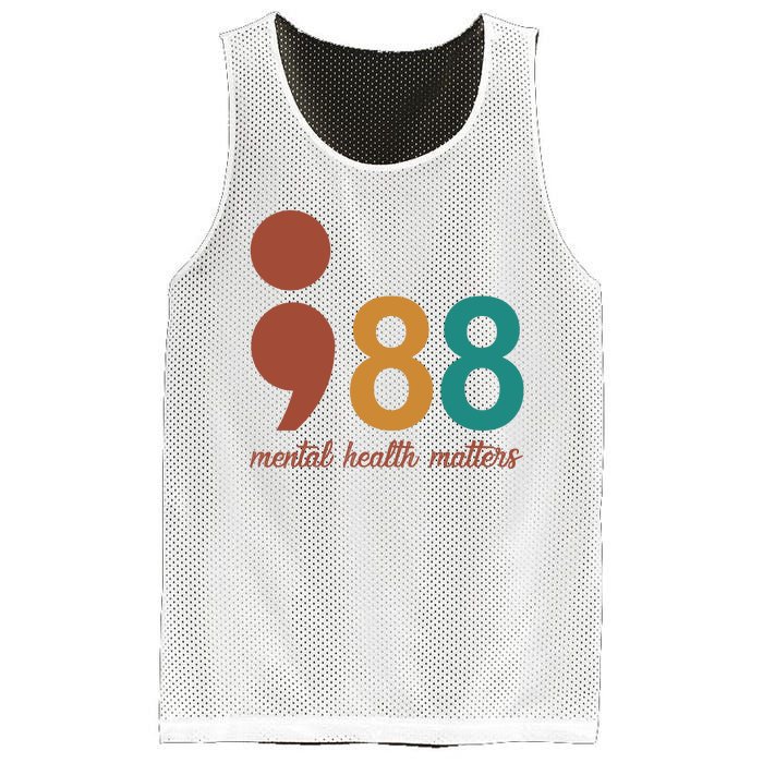 988 Mental Health Matters Retro Mesh Reversible Basketball Jersey Tank