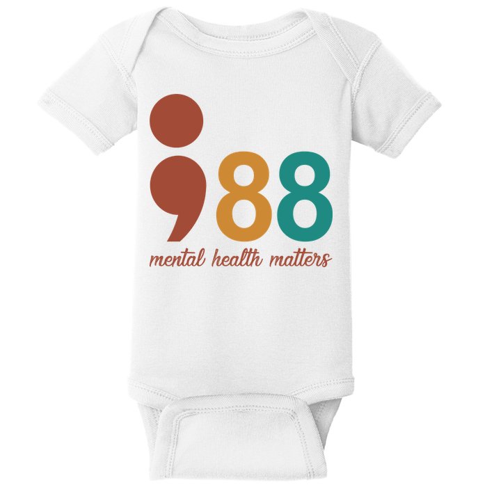 988 Mental Health Matters Retro Baby Bodysuit