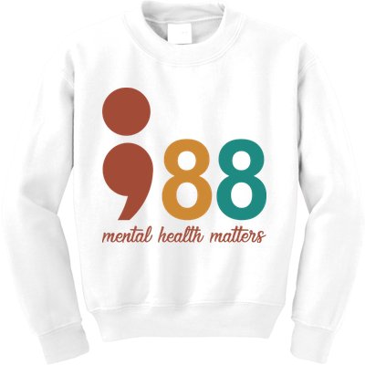 988 Mental Health Matters Retro Kids Sweatshirt