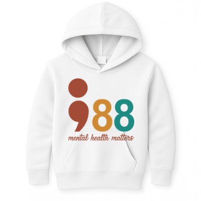 988 Mental Health Matters Retro Kids Hoodie