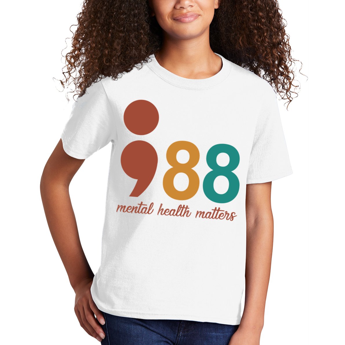 988 Mental Health Matters Retro Kids T-Shirt