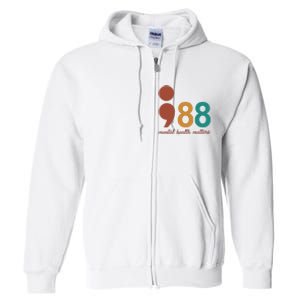 988 Mental Health Matters Retro Full Zip Hoodie