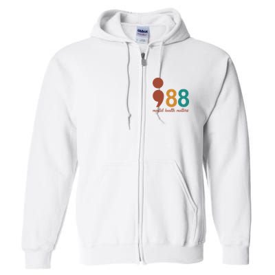 988 Mental Health Matters Retro Full Zip Hoodie