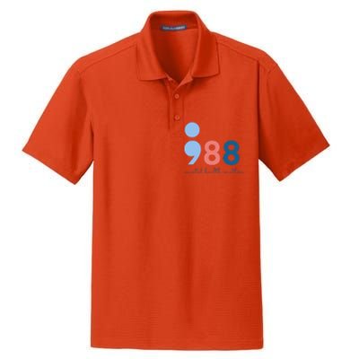 988 Mental Health Matters Suicide Prevention Awareness Dry Zone Grid Polo