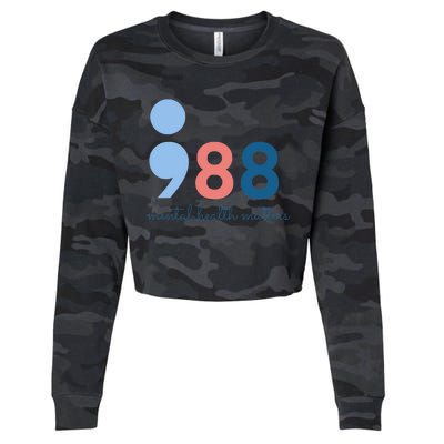 988 Mental Health Matters Suicide Prevention Awareness Cropped Pullover Crew