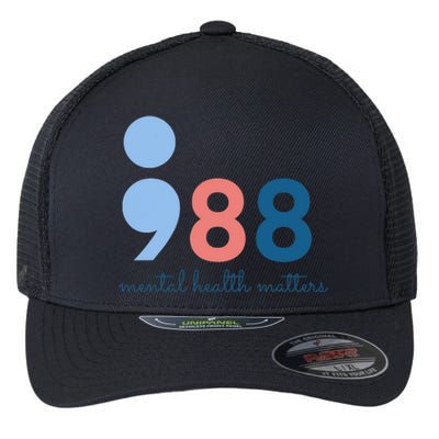 988 Mental Health Matters Suicide Prevention Awareness Flexfit Unipanel Trucker Cap