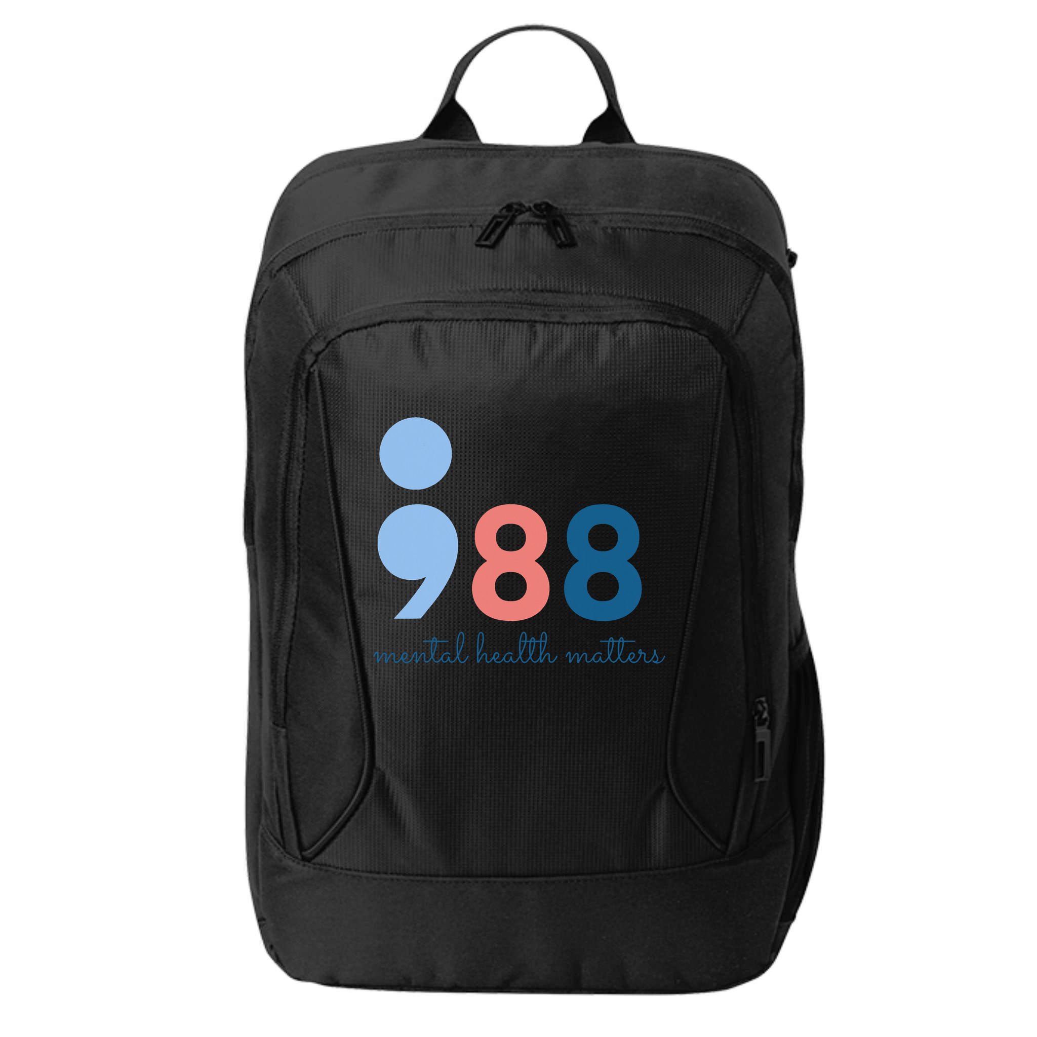 988 Mental Health Matters Suicide Prevention Awareness City Backpack