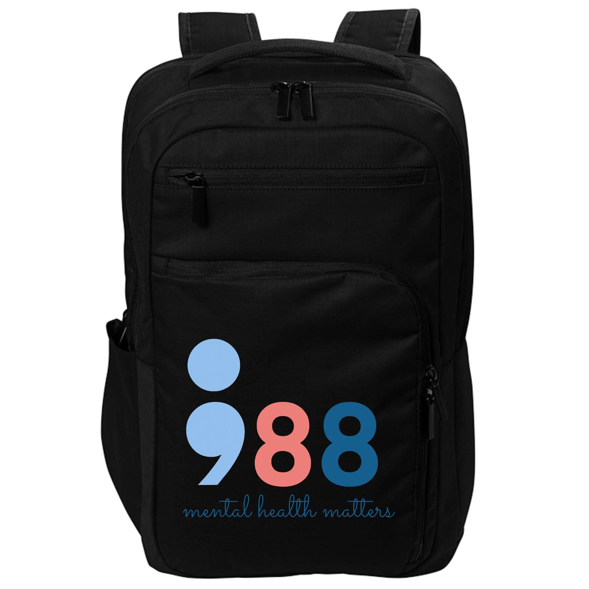 988 Mental Health Matters Suicide Prevention Awareness Impact Tech Backpack