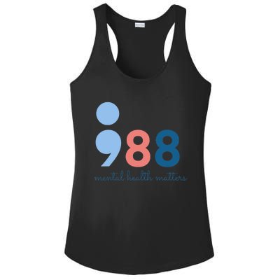 988 Mental Health Matters Suicide Prevention Awareness Ladies PosiCharge Competitor Racerback Tank