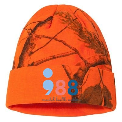 988 Mental Health Matters Suicide Prevention Awareness Kati Licensed 12" Camo Beanie