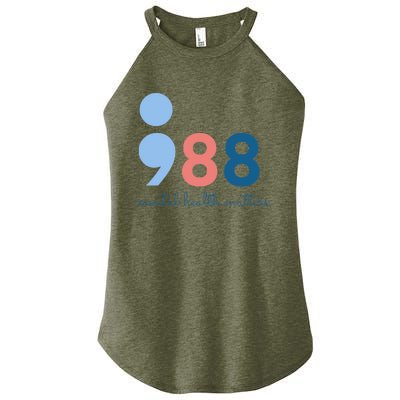 988 Mental Health Matters Suicide Prevention Awareness Women's Perfect Tri Rocker Tank