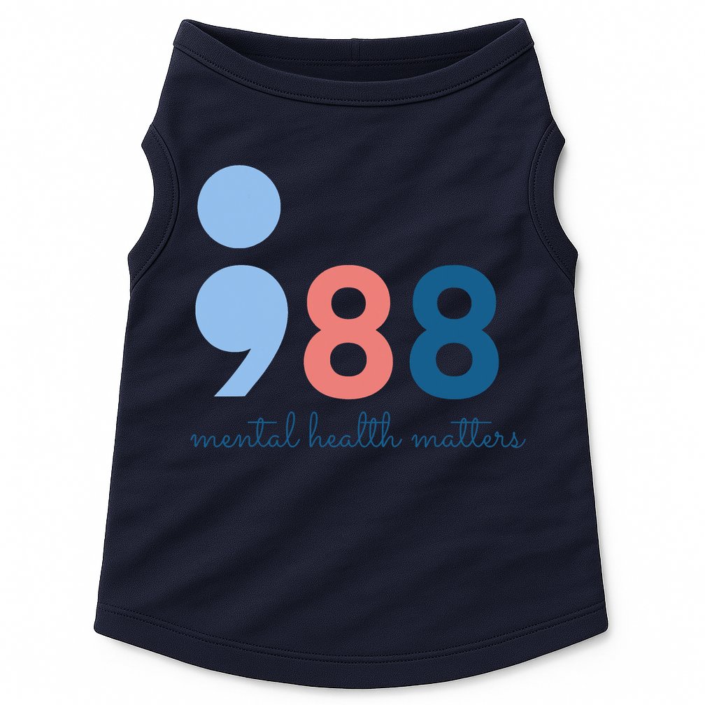 988 Mental Health Matters Suicide Prevention Awareness Doggie Tank