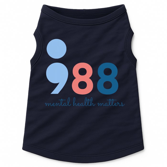 988 Mental Health Matters Suicide Prevention Awareness Doggie Tank