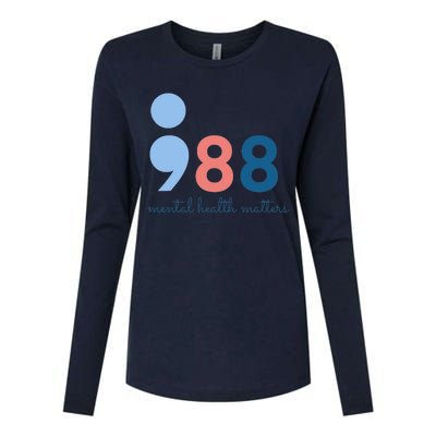 988 Mental Health Matters Suicide Prevention Awareness Womens Cotton Relaxed Long Sleeve T-Shirt