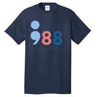 988 Mental Health Matters Suicide Prevention Awareness Tall T-Shirt