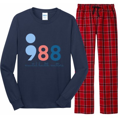 988 Mental Health Matters Suicide Prevention Awareness Long Sleeve Pajama Set