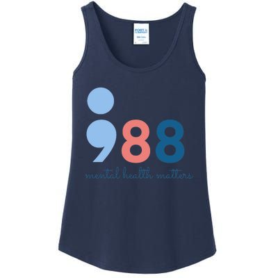 988 Mental Health Matters Suicide Prevention Awareness Ladies Essential Tank