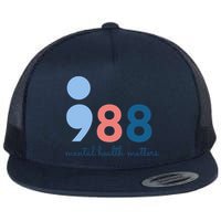 988 Mental Health Matters Suicide Prevention Awareness Flat Bill Trucker Hat